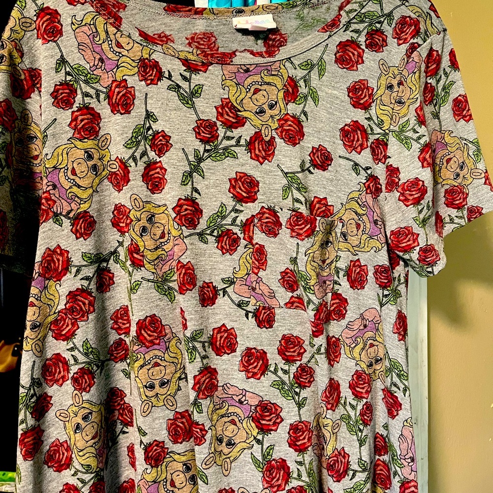 Miss Piggy and Red Roses Lularoe Long Dress!